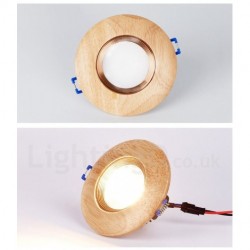 5W / 7W Round Wood Spot Light Solid Wood LED Recessed Downlights