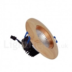 5W / 7W Round Wood Spot Light Solid Wood LED Recessed Downlights