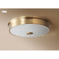 100% Pure Brass Modern Contemporary Simple Rustic Retro Vintage Flush Mount Ceiling Light with Glass Shade