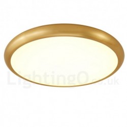 Ultra-Thin Dimmable LED Modern Contemporary Nordic Style Flush Mount Brass Ceiling Lights with Acrylic Shade | Also Can Be Used As Wall Light