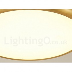 Ultra-Thin Dimmable LED Modern Contemporary Nordic Style Flush Mount Brass Ceiling Lights with Acrylic Shade | Also Can Be Used As Wall Light