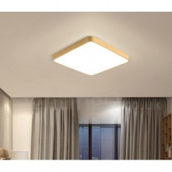 Ultra-Thin Square Dimmable LED Modern Contemporary Nordic Style Flush Mount Brass Ceiling Lights with Acrylic Shade | Also Can Be Used As Wall Light