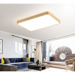 Ultra-Thin Rectangle Dimmable LED Modern Contemporary Nordic Style Flush Mount Brass Ceiling Lights with Acrylic Shade | Also Can Be Used As Wall Light