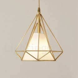 Pure Brass Rustic / Lodge Nordic Style Pendant Light with Fabric Shade