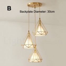 Pure Brass Rustic / Lodge Nordic Style Pendant Light with Fabric Shade