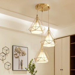 Pure Brass Rustic / Lodge Nordic Style Pendant Light with Fabric Shade