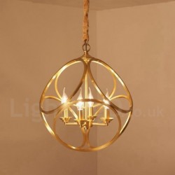 Pure Brass Rustic / Lodge Nordic Style Pendant Light