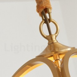 Pure Brass Rustic / Lodge Nordic Style Pendant Light