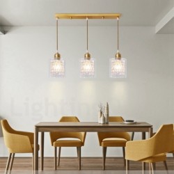 Pure Brass Rustic / Lodge Nordic Style Pendant Light with Glass Shade