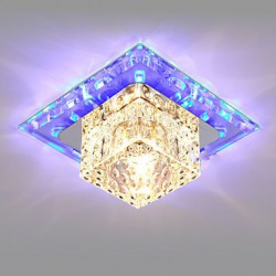 14CM Mini Crystal Ceiling Lamp Spotlight LED 3W Creative Lamp Tube Light Colorful Color Square Dome Light