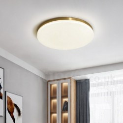 Brass Ultra-Thin Round Dimmable LED Modern Contemporary Nordic Style Flush Mount Ceiling Lights with Acrylic Shade | Also Can Be Used As Wall Light