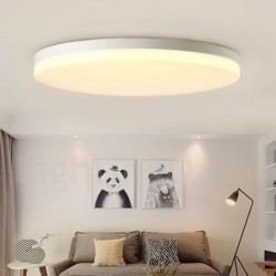 Ultra-Thin Round Dimmable LED Modern Contemporary Nordic Style Flush Mount Ceiling Lights with Acrylic Shade | Also Can Be Used As Wall Light