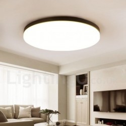 Ultra-Thin Round Dimmable LED Modern Contemporary Nordic Style Flush Mount Ceiling Lights with Acrylic Shade | Also Can Be Used As Wall Light