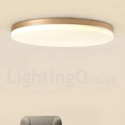 Ultra-Thin Round Dimmable LED Modern Contemporary Nordic Style Flush Mount Ceiling Lights with Acrylic Shade | Also Can Be Used As Wall Light