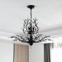 Crystal Iron Painting Chandelier with Crystal Modern Lighting