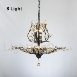 Crystal Iron Painting Chandelier with Crystal Modern Lighting