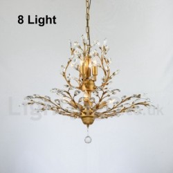 Crystal Iron Painting Chandelier with Crystal Modern Lighting