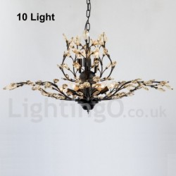 Crystal Iron Painting Chandelier with Crystal Modern Lighting