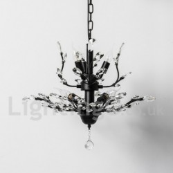 Crystal Iron Painting Chandelier with Crystal Modern Lighting