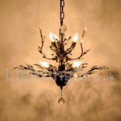 Crystal Iron Painting Chandelier with Crystal Modern Lighting