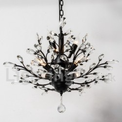 Crystal Iron Painting Chandelier with Crystal Modern Lighting