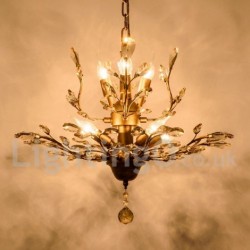 Crystal Iron Painting Chandelier with Crystal Modern Lighting