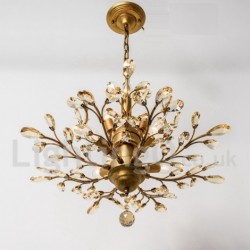 Crystal Iron Painting Chandelier with Crystal Modern Lighting