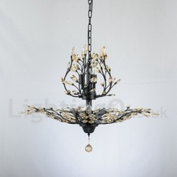 Crystal Iron Painting Chandelier with Crystal Modern Lighting