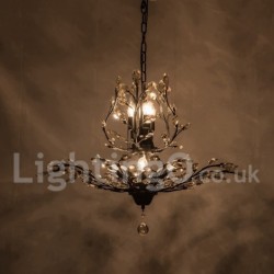 Crystal Iron Painting Chandelier with Crystal Modern Lighting