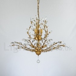 Crystal Iron Painting Chandelier with Crystal Modern Lighting