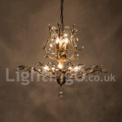 Crystal Iron Painting Chandelier with Crystal Modern Lighting