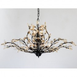 Crystal Iron Painting Chandelier with Crystal Modern Lighting