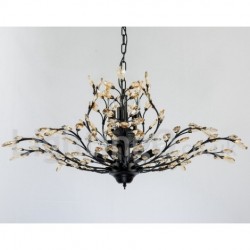 Crystal Iron Painting Chandelier with Crystal Modern Lighting