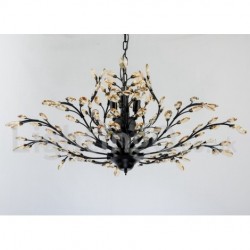 Crystal Iron Painting Chandelier with Crystal Modern Lighting