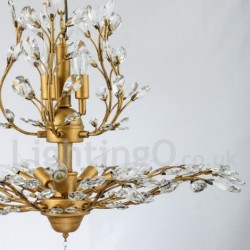 Crystal Iron Painting Chandelier with Crystal Modern Lighting