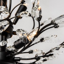 Crystal Iron Painting Chandelier with Crystal Modern Lighting