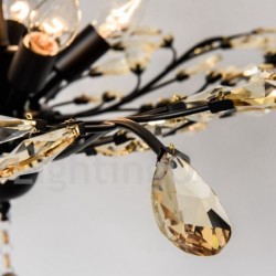 Crystal Iron Painting Chandelier with Crystal Modern Lighting