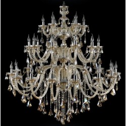 Extra Large 3 Tiers Retro Cognac Color K9 Crystal Modern Luxurious Chandelier