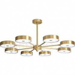 Pure Brass Rustic / Lodge Rotatable Chandelier with Acrylic Shades