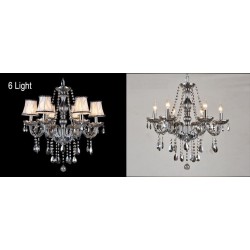 Grey Colour Candle Large K9 Crystal Chandelier with Shades