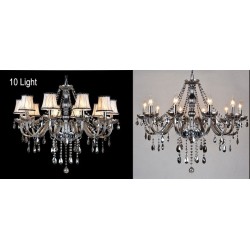 Grey Colour Candle Large K9 Crystal Chandelier with Shades