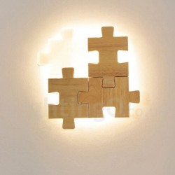 Wooden Wall Sconces with Acrylic Shade Modern Contemporary Wood/Bamboo Wall Light