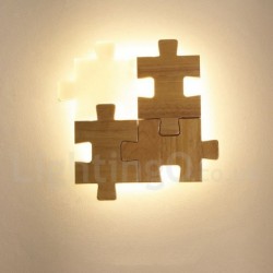 Wooden Wall Sconces with Acrylic Shade Modern Contemporary Wood/Bamboo Wall Light