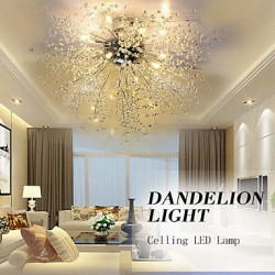 3 Modern/Firework/ Globe Acryl / LED / Bulb Included Chrome Metal Flush MountLiving Room / Bedroom / Dining Room / GDNS