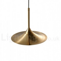 1 Light Industrial Style Gold Mini Style Electroplated Painted Finish Pendant Light with Glass Shade