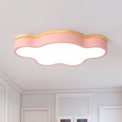 Cloud Macaron Multicolor Kids Modern Contemporary Flush Wood Light for Children Ceiling Light