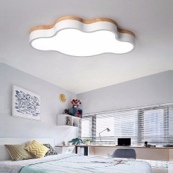 Cloud Macaron Multicolor Kids Modern Contemporary Flush Wood Light for Children Ceiling Light