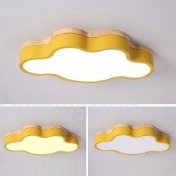 Cloud Macaron Multicolor Kids Modern Contemporary Flush Wood Light for Children Ceiling Light