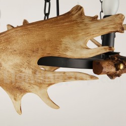 6 Light Rustic Ring Antler Chandelier