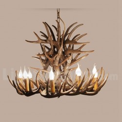 9 Light Rustic Artistic Retro Antler Chandelier